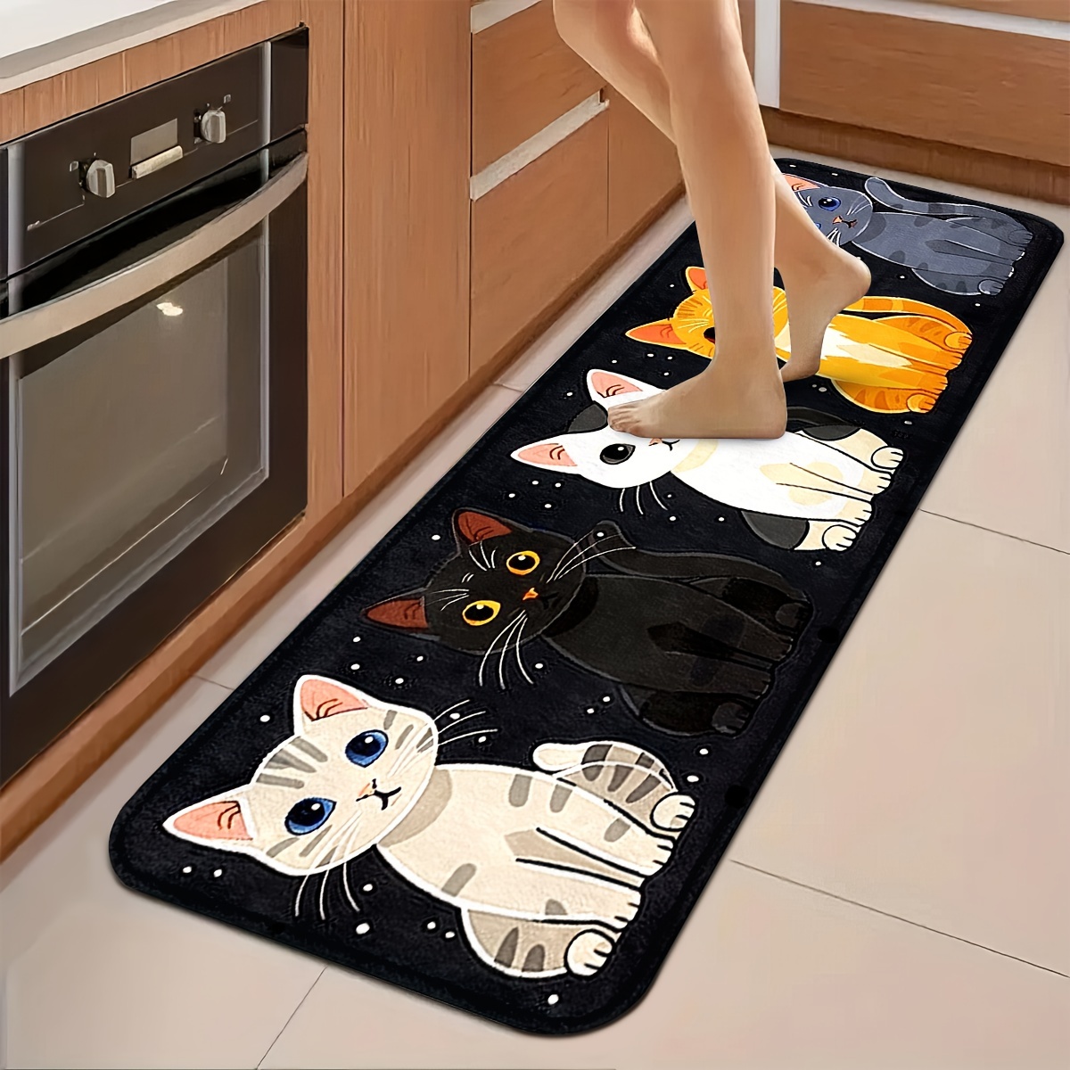 Anti Fatigue Mat - Tapete de Cozinha VIKAMA com Estampa