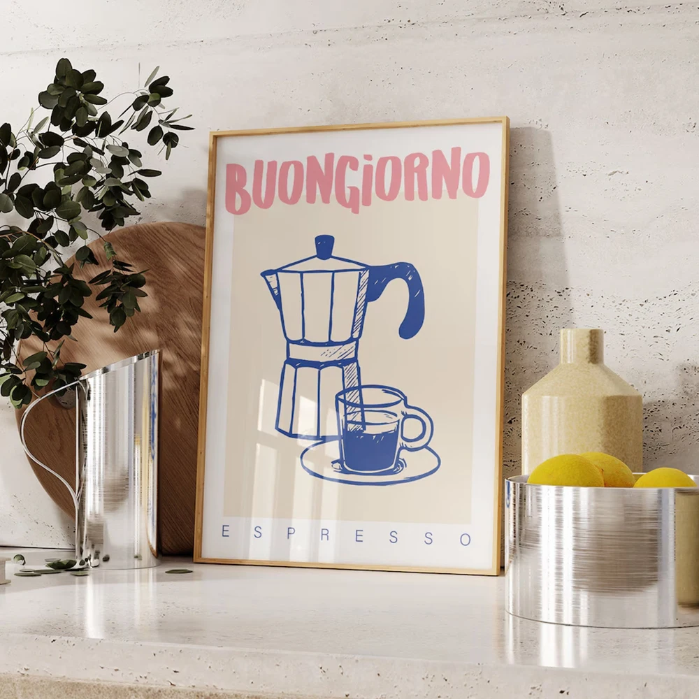 Home Office Image - Moderno café espresso arte da parede