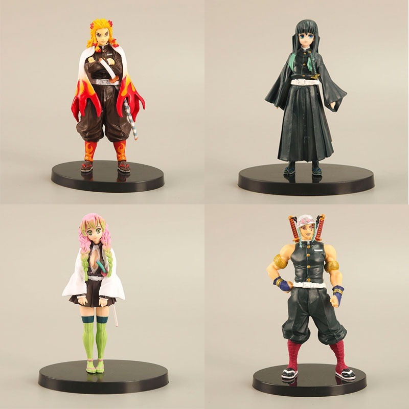 4 pçs demon slayer hashira fig - Home Office Romance Manga avaliação e preço