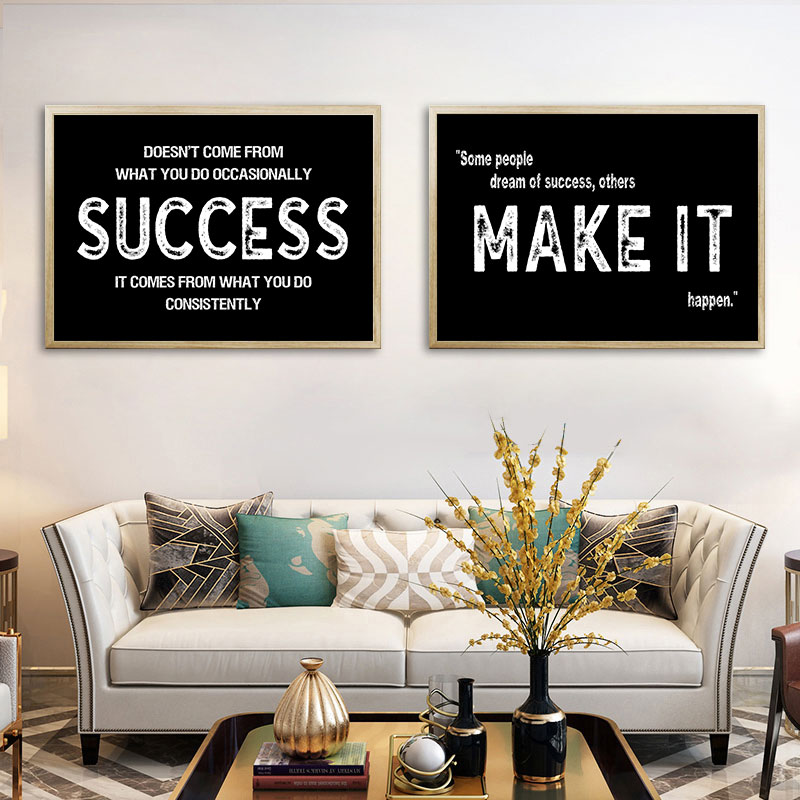 Arte em tela inspiradora preta - Home Office Room Inspiration avaliação e preço
