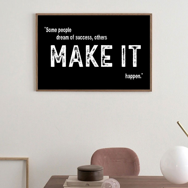 Arte em tela inspiradora preta - Home Office Room Inspiration avaliação e preço